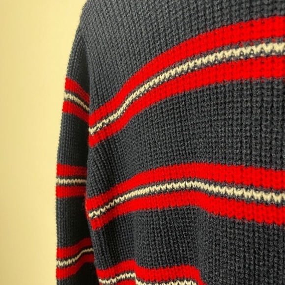 Cotton Emporium Striped Knit Crew Neck Sweater - Picture 2 of 6